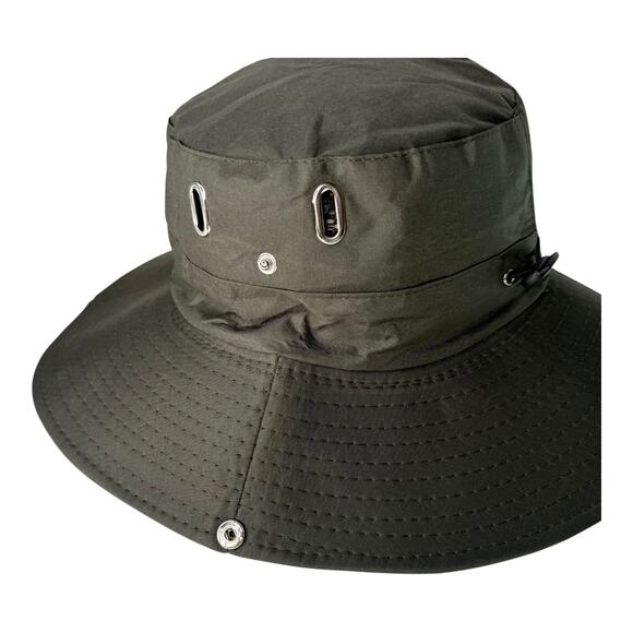 BUCKET HAT Fisherman Summer Beach Men Women 14” Brim Snap Up Side Packable Beach - Picture 2 of 10